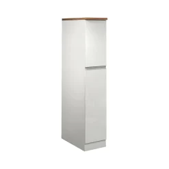 Dispensa da cucina Atrax, 30x60h165 cm, Bianco lucido e Rovere<Dmora Online