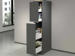 Dispensa da cucina Atrax, 30x60h165 cm, Antracite e Ardesia<Dmora Hot
