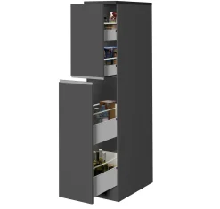 Dispensa da cucina Atrax, 30x60h165 cm, Antracite e Ardesia<Dmora Hot