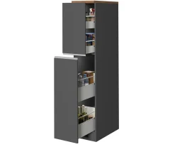 Dispensa da cucina Atrax, 30x60h165 cm, Antracite e Rovere<Dmora New