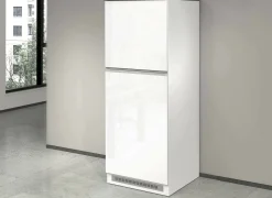 Dispensa da cucina Dcasasol, 60x60h165 cm, Bianco lucido e Ardesia<Dmora Best