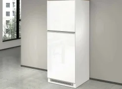 Dispensa da cucina Dcasasol, 60x60h165 cm, Bianco lucido e Rovere<Dmora Clearance