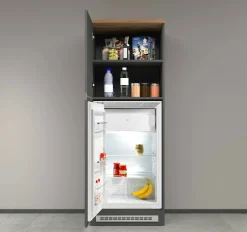 Dispensa da cucina Dcasasol, 60x60h165 cm, Antracite e Rovere<Dmora Flash Sale