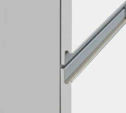 Dispensa da cucina Dcasasol, 60x60h165 cm, Bianco lucido e Ardesia<Dmora Best
