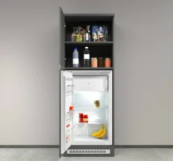 Dispensa da cucina Mesarthim, 60x60h165 cm, Antracite e Ardesia<Dmora Fashion