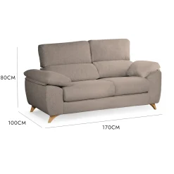 Divano fisso 2 posti Alien, 170x85h107 cm,<Dmora Cheap