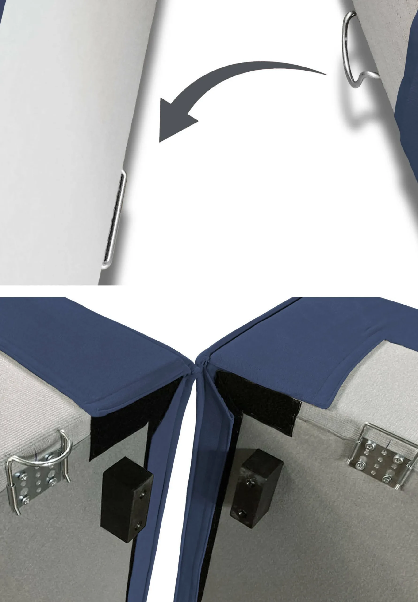 Divano fisso 3 posti Argo, Cm 260x95h70,<Dmora Shop