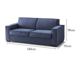 Divano fisso 2 posti Arki, Cm 180x95h90,<Dmora Outlet