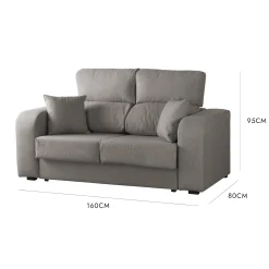 Divano fisso 2 posti Asazi, 160x80h95 cm,<Dmora Fashion