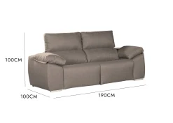 Divano fisso 3 posti Assiria, 190x100h100 cm,<Dmora Flash Sale