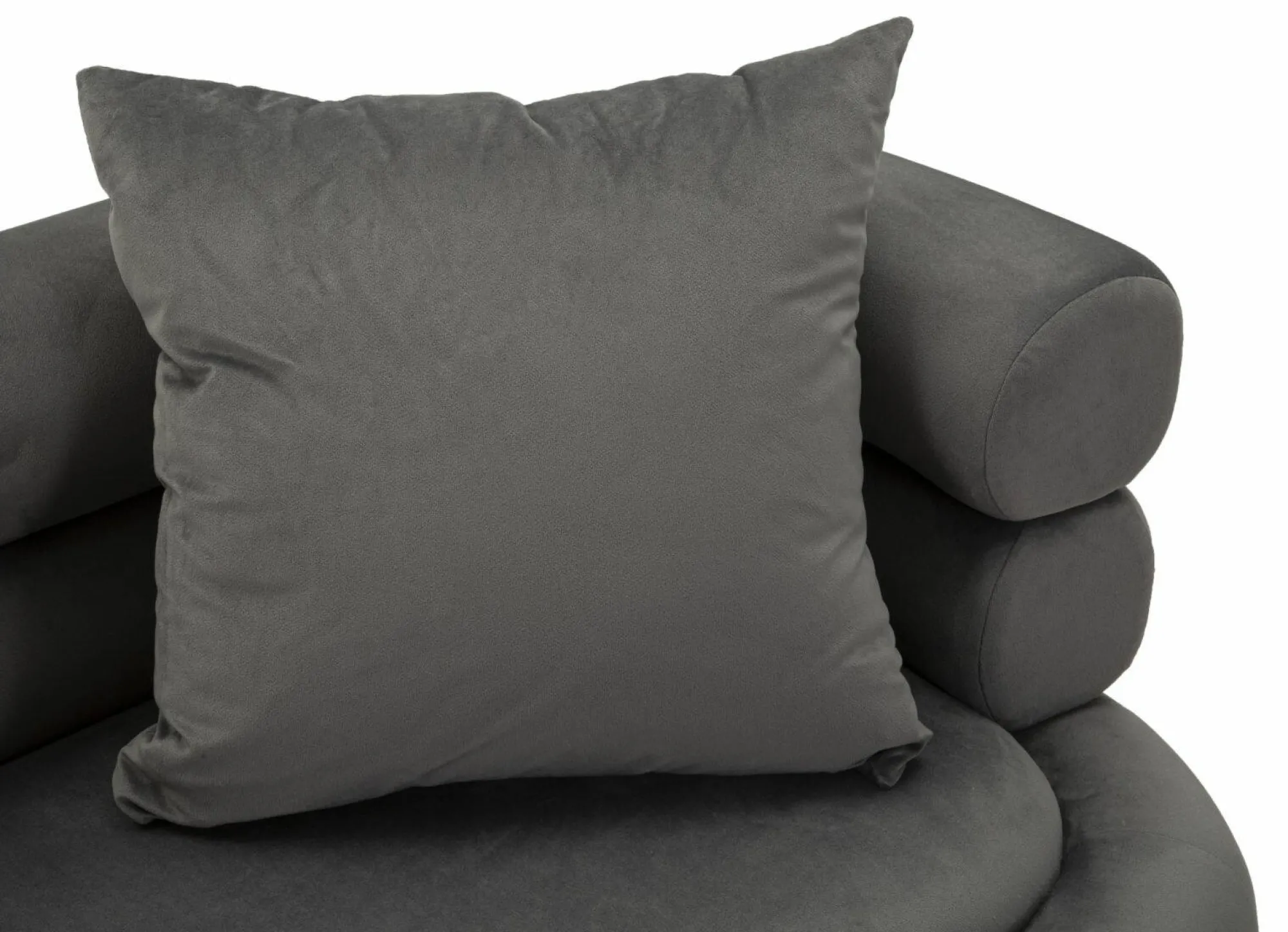 Divano fisso 2 posti Casier, 133x68 h69 cm, Grigio e Argento<Dmora Shop