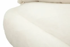 Divano fisso 2 posti Casier, 133x68 h69 cm, Bianco e Oro<Dmora Sale