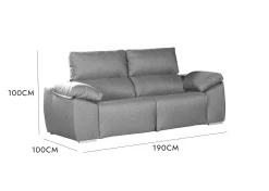 Divano fisso 3 posti Dgentili, 190x100h100 cm,<Dmora Cheap