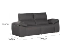 Divano fisso 3 posti Dgentili, 190x100h100 cm,<Dmora New