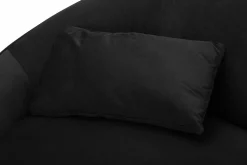 Divano fisso 2 posti Gupta, 148x84 h68 cm, Nero e Oro<Dmora Flash Sale