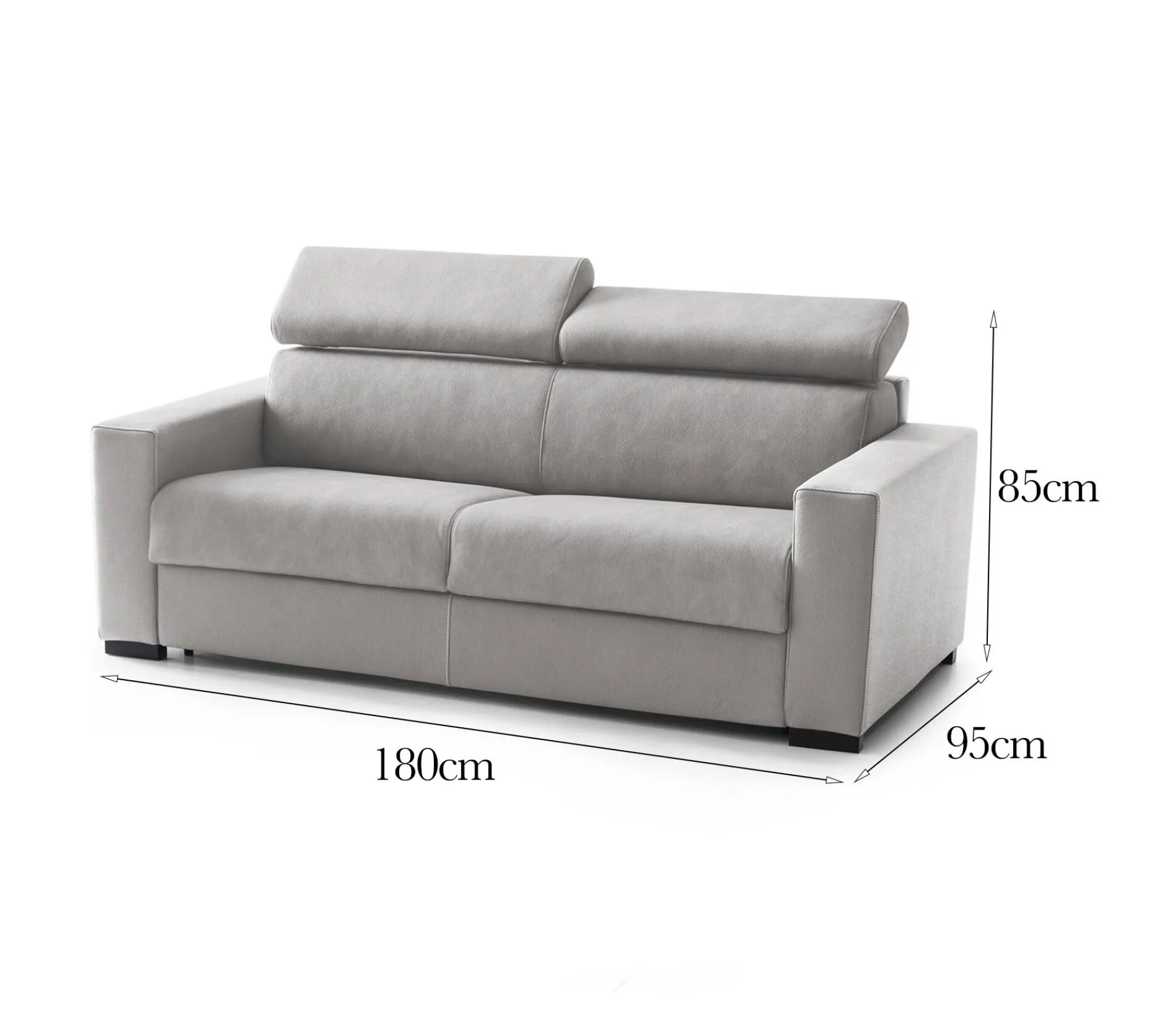 Divano fisso 2 posti Nukualofa, Cm 180x95h85,<Dmora Discount