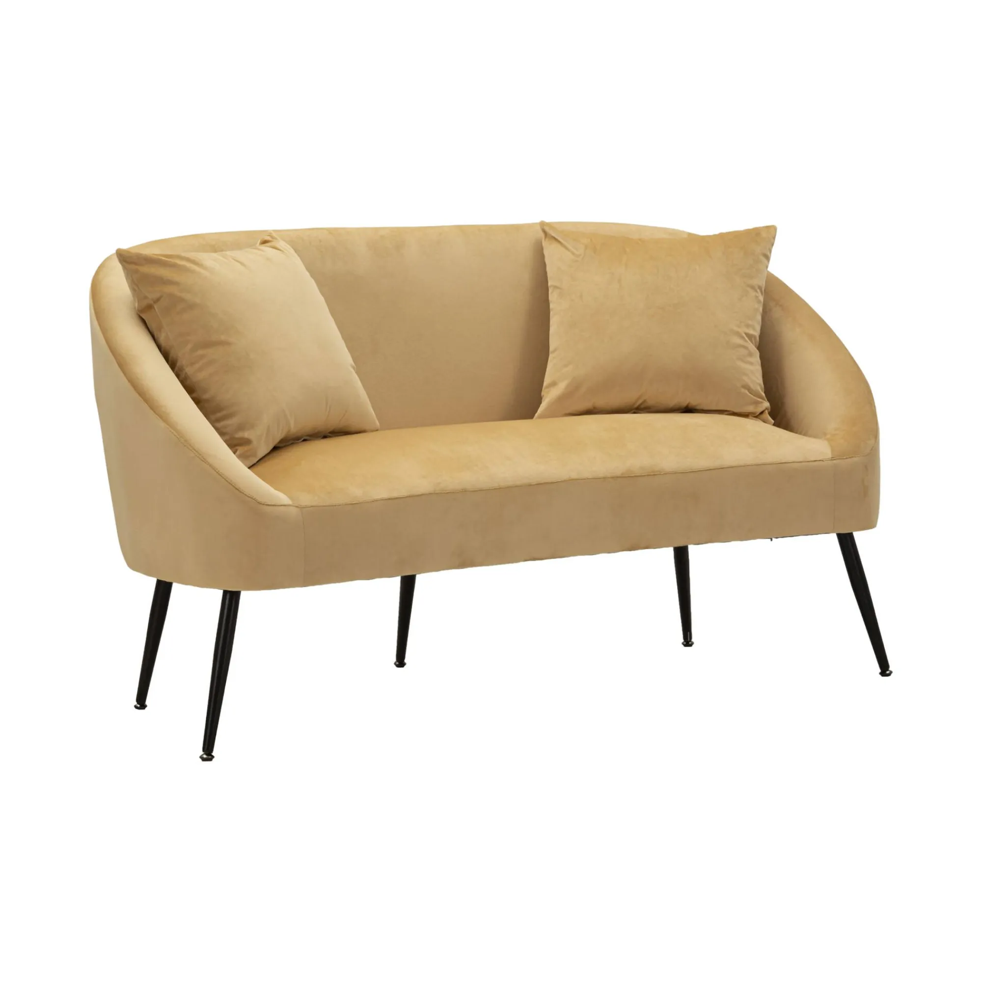 Divano fisso 2 posti Pittari, 137x69 h79 cm, Marrone e Nero<Dmora Best Sale