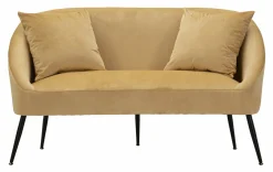 Divano fisso 2 posti Pittari, 137x69 h79 cm, Marrone e Nero<Dmora Best Sale
