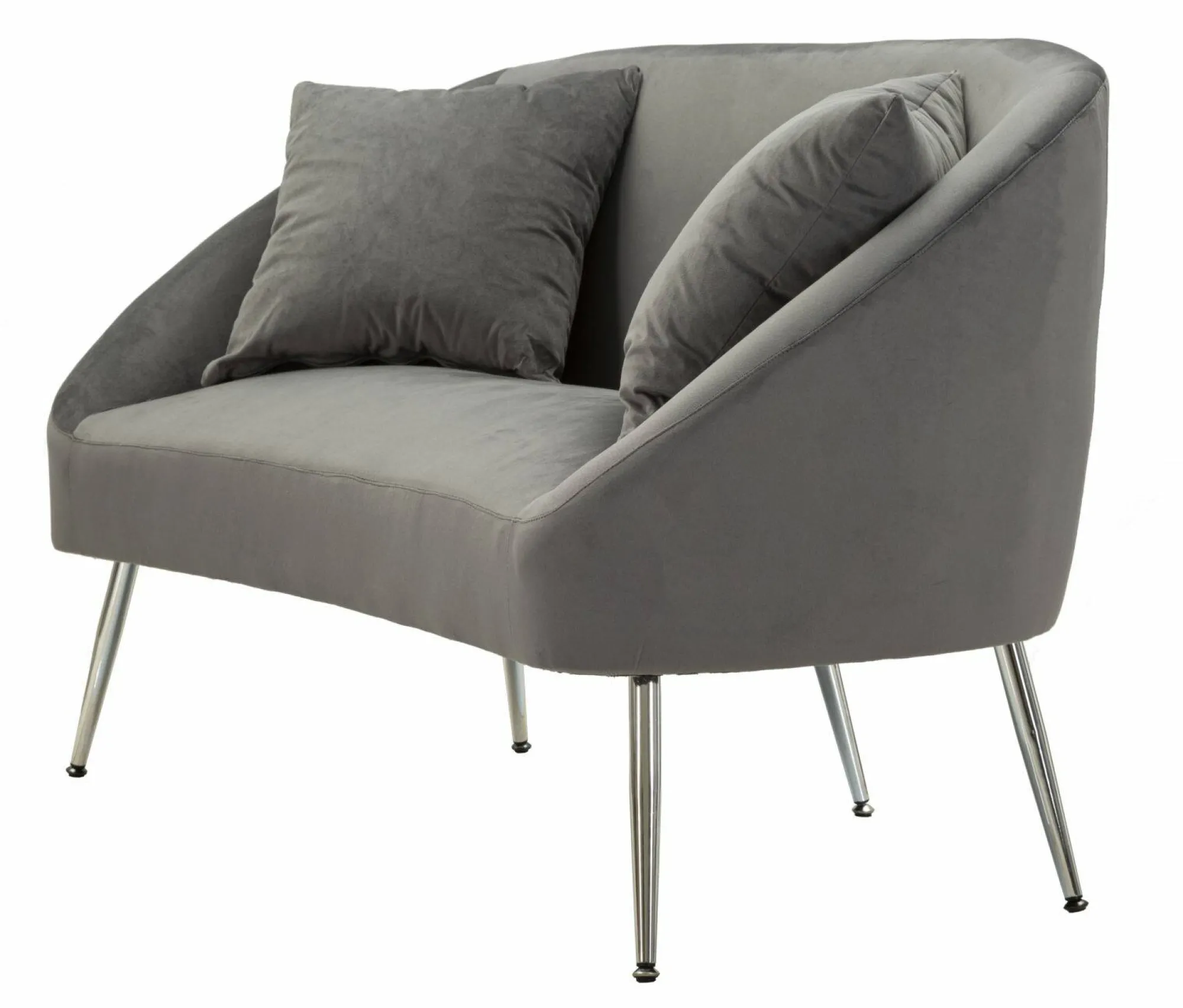 Divano fisso 2 posti Pittari, 137x69 h79 cm, Grigio e Argento<Dmora Sale