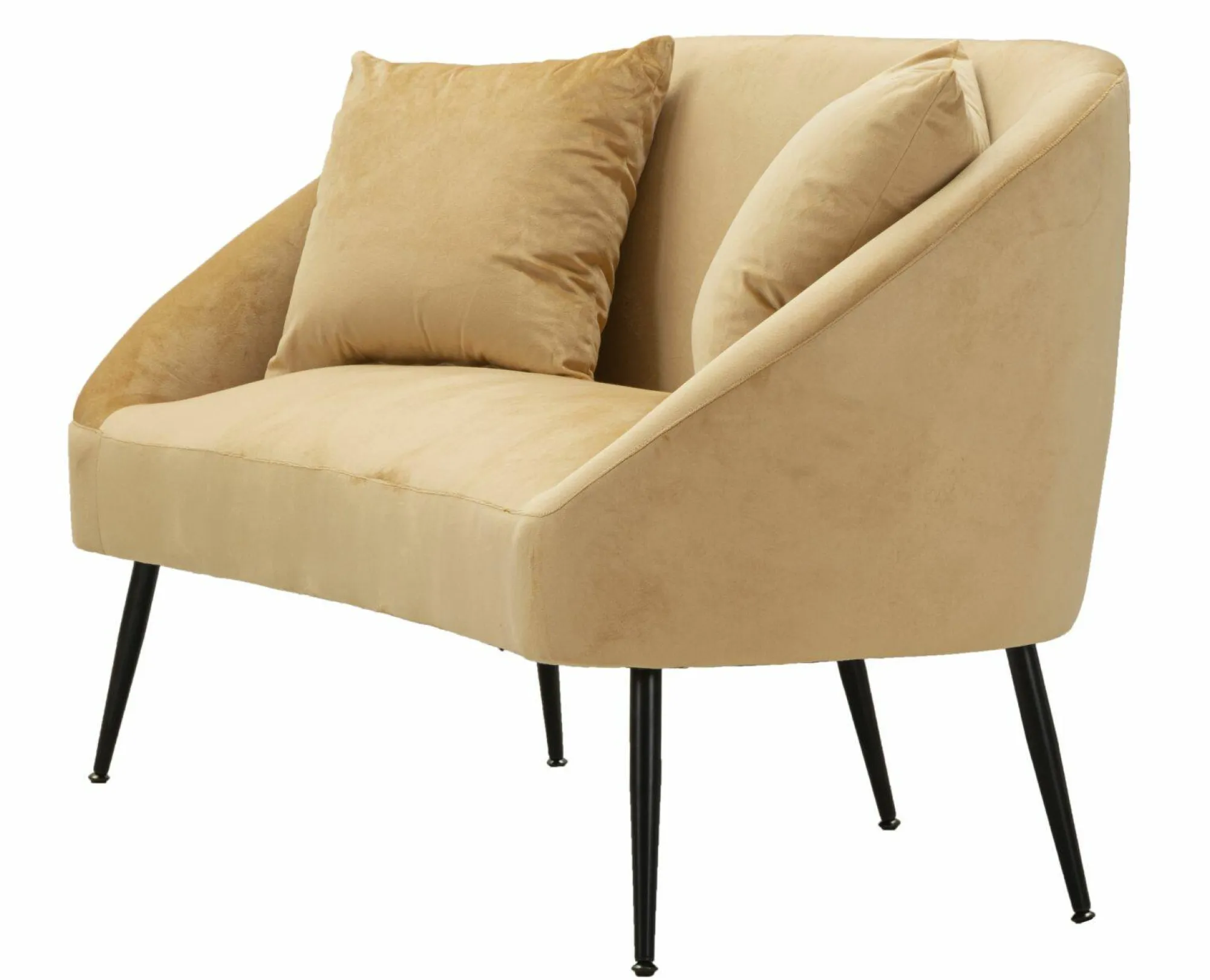 Divano fisso 2 posti Pittari, 137x69 h79 cm, Marrone e Nero<Dmora Best Sale