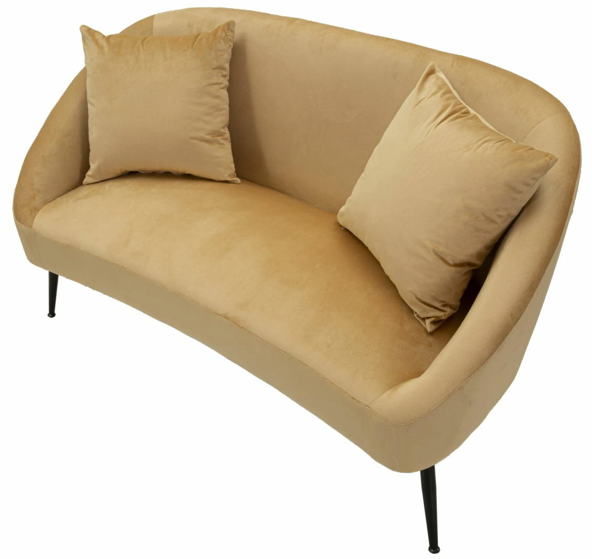 Divano fisso 2 posti Pittari, 137x69 h79 cm, Marrone e Nero<Dmora Best Sale