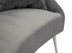 Divano fisso 2 posti Pittari, 137x69 h79 cm, Grigio e Argento<Dmora Sale