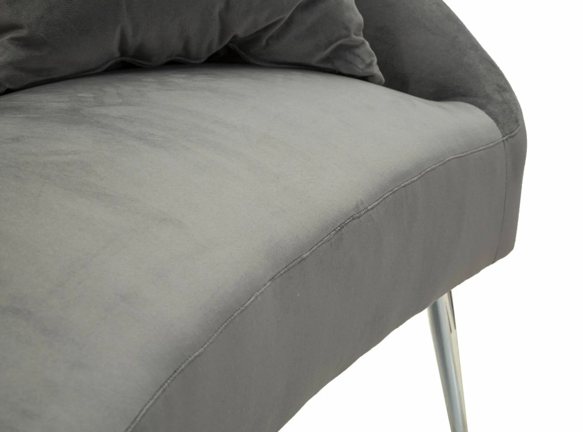 Divano fisso 2 posti Pittari, 137x69 h79 cm, Grigio e Argento<Dmora Sale