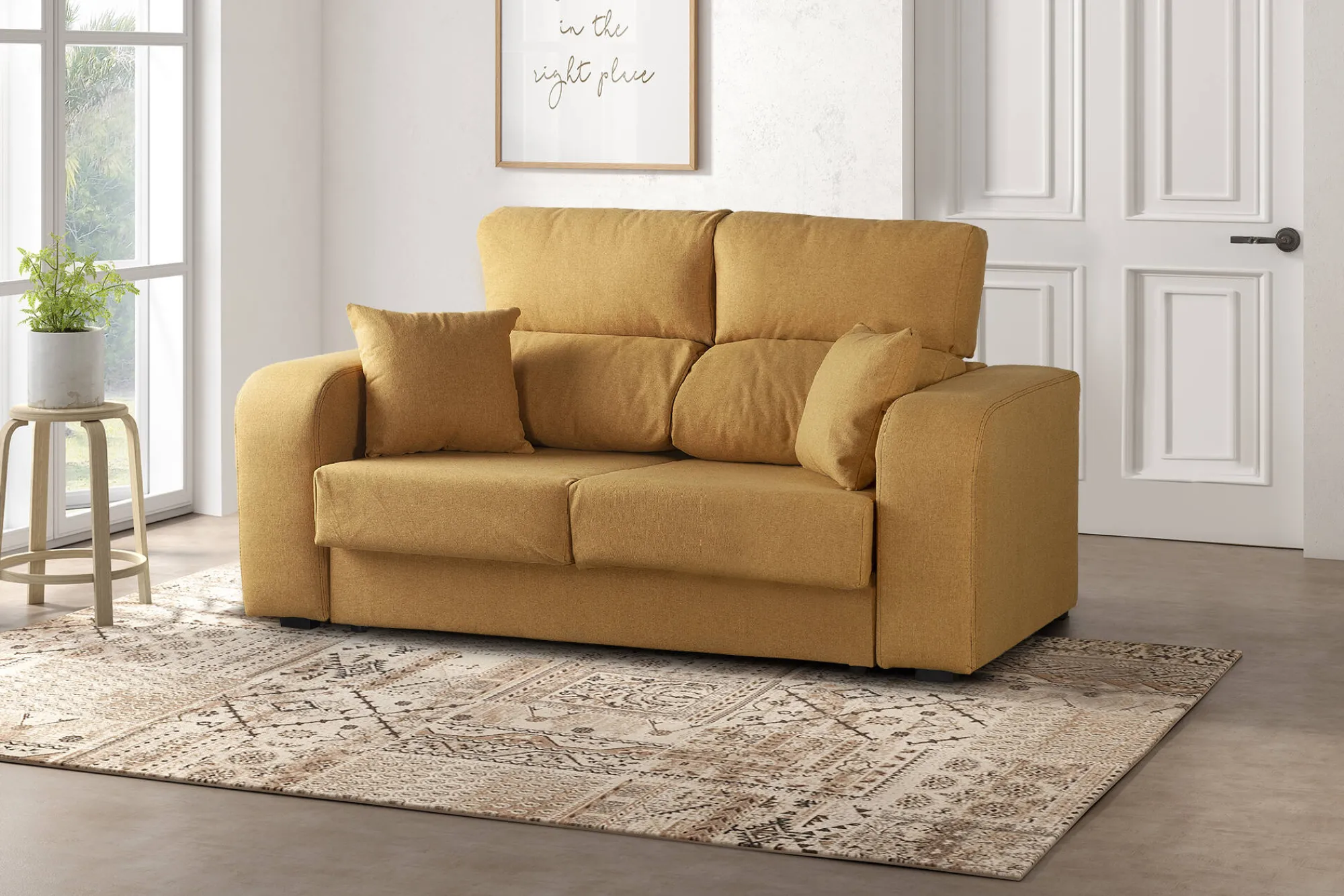 Divano fisso 3 posti Quarzo, 190x80h95 cm,<Dmora Flash Sale