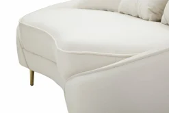 Divano fisso 3 posti Verte, 185x84 h68 cm, Crema e Oro<Dmora Cheap