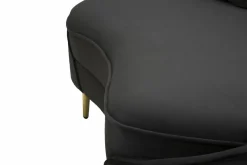 Divano fisso 3 posti Verte, 185x84 h68 cm, Nero e Oro<Dmora Flash Sale