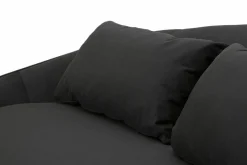 Divano fisso 3 posti Verte, 185x84 h68 cm, Nero e Oro<Dmora Flash Sale