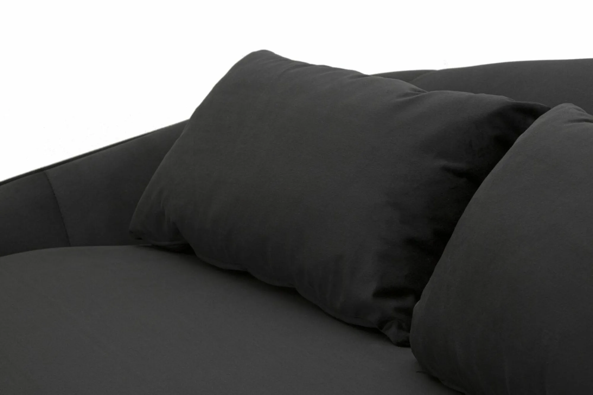 Divano fisso 3 posti Verte, 185x84 h68 cm, Nero e Oro<Dmora Flash Sale