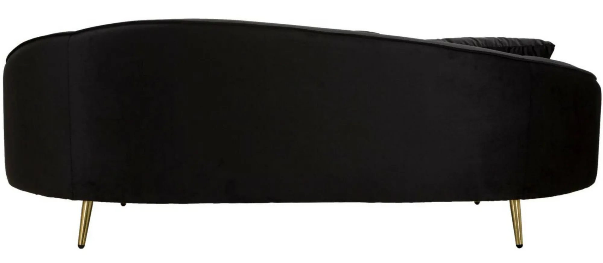 Divano fisso 3 posti Verte, 185x84 h68 cm, Nero e Oro<Dmora Flash Sale