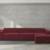 Divano fisso con penisola Asvaldo, Cm 340x170h70,<Dmora Sale