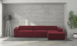 Divano fisso con penisola Asvaldo, Cm 340x170h70,<Dmora Sale