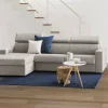Divano fisso con penisola Aryaly, Cm 280x95h85,<Dmora New