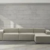 Divano fisso con penisola Asvaldo, Cm 340x170h70,<Dmora Best