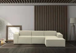 Divano fisso con penisola Ananas, Cm 300x170h70,<Dmora Discount