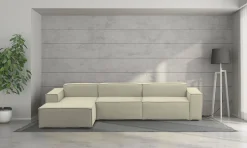 Divano fisso con penisola Atrillo, Cm 340x170h70,<Dmora Sale