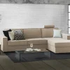 Divano fisso con penisola Ametrino, Cm 280x95h90,<Dmora Flash Sale