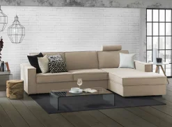 Divano fisso con penisola Ametrino, Cm 280x95h90,<Dmora Flash Sale