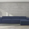 Divano fisso con penisola Asvaldo, Cm 340x170h70,<Dmora Store