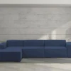 Divano fisso con penisola Atrillo, Cm 340x170h70,<Dmora Fashion