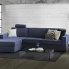 Divano fisso con penisola Sodalite, Cm 260x95h90,<Dmora Cheap