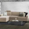 Divano fisso con penisola Sodalite, Cm 260x95h90,<Dmora Clearance