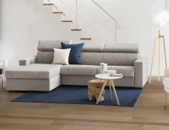 Divano fisso con penisola Akela, Cm 280x95h85,<Dmora Hot
