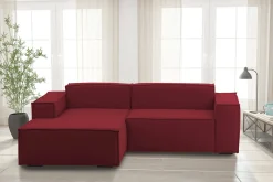 Divano fisso con penisola Assurte, Cm 240x170h70,<Dmora Outlet