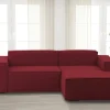 Divano fisso con penisola Amuleto, Cm 220x170h70,<Dmora Best