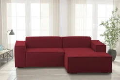 Divano fisso con penisola Amuleto, Cm 220x170h70,<Dmora Best