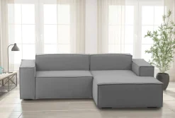 Divano fisso con penisola Ameli, Cm 240x170h70,<Dmora Hot